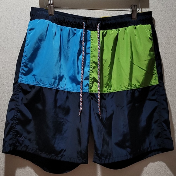 CUTTER & BUCK LARGE BLUE COLOR BLOCK MENS CASUAL SUMMER BEACH SWIM TRUNKS SHORTS - Picture 13 of 13